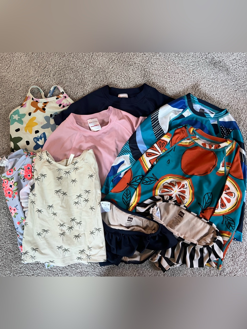 Baby girls swimsuits 18-24mo lot - Tea Collection, Hanna Anderson, Rylee & Cru